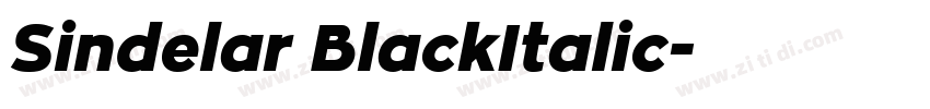 Sindelar BlackItalic字体转换